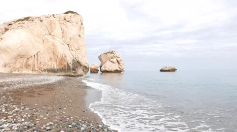 The Birthplace Of Aphrodite. Sunset Video stock 67327281