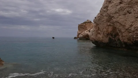 The Birthplace Of Aphrodite. Sunset Stock Footage 70392256
