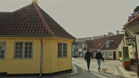 Birthplace of H. C. Andersens. It is currently a museum that celebrates its life Stock Footage 200428073