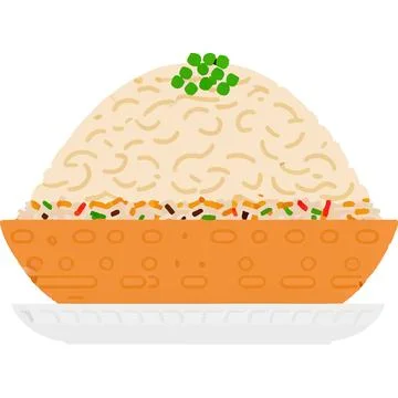 Biryani Nutritious Rice Meat Authentic Dish Stock Illustration