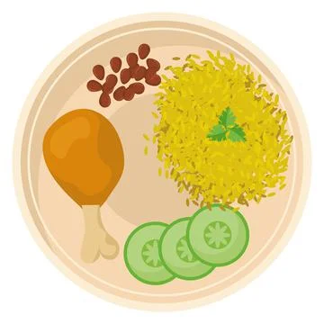 Biryani rice design Stock Illustration
