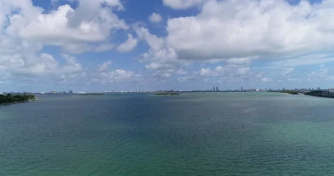Biscayne Bay and Miami Beach Stock Footage 149662952
