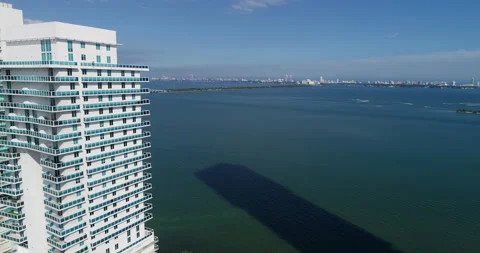 Into Biscayne Bay from Edgewater Stock Footage 147331041