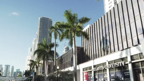 Biscayne Blvd Miami Downtown Video stock 104579567