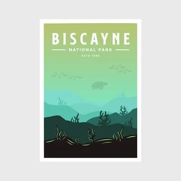 Biscayne National Park poster vector illustration design Stock Illustration