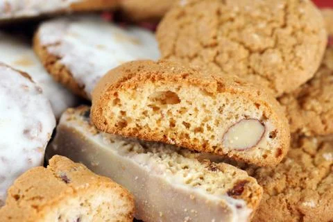 Biscotti background Stock Photos
