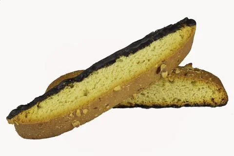 Biscotti on a white back ground Stock Photos