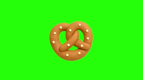 Biscuit Animation on Blue Screen Background Stock Footage 337593410