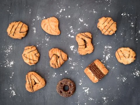 Biscuit assortment Stock Photos