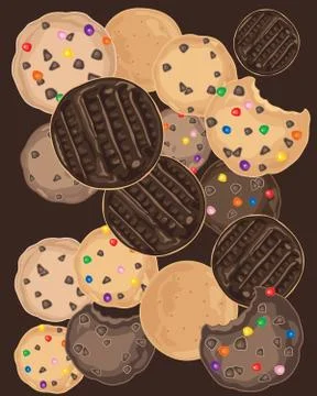Biscuit background Stock Illustration