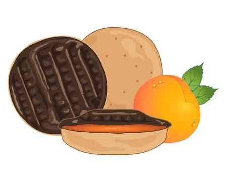 Biscuit background Stock Illustration