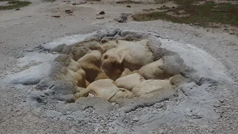 Biscuit Basin Shell Spring Geyser at Yellowstone National Park Stock Footage 279427317