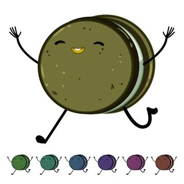 Biscuit cookie character cartoon vector graphic Stock Illustration