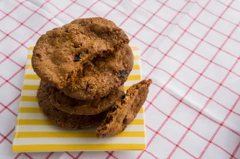 Biscuit cookie coffee snack breakfast baked concept Stock Photos