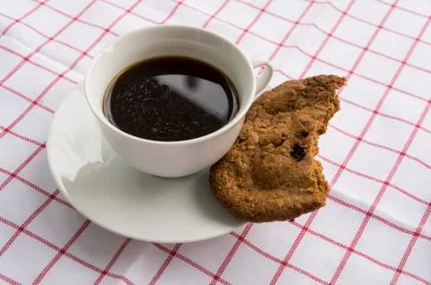 Biscuit cookie coffee snack breakfast baked concept Stock Photos