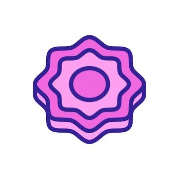 Biscuit cookie icon vector. Isolated contour symbol illustration Stock Illustration