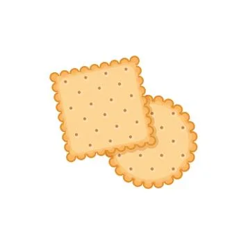 Biscuit cookie vector cartoon illustration. Vector biscuit cookie top view Stock Illustration