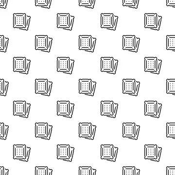 Biscuit cookies seamless pattern background design Stock Illustration