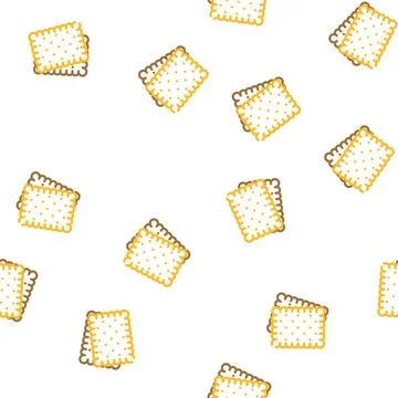Biscuit cookies vector seamless pattern イラスト素材