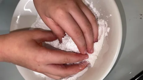Biscuit is covered in flour Stock-Footage 230077913