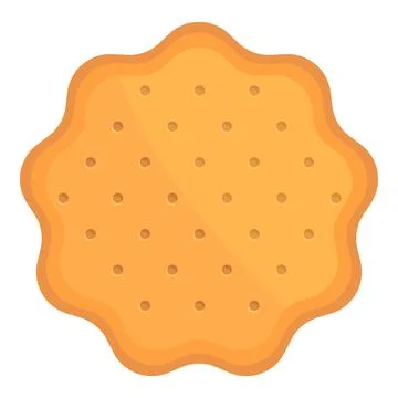 Biscuit cracker icon cartoon vector. Chip sweet Illustrazione stock