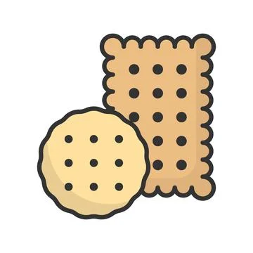 Biscuit cracker icon vector design templates simple and modern Stock Illustration