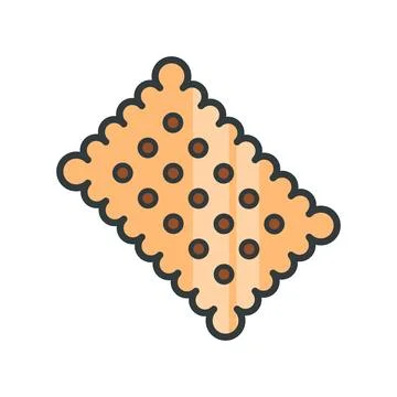 Biscuit cracker icon vector design templates simple and modern Stock Illustration
