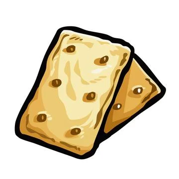 Biscuit crackers vector art illustration. Stock Illustration