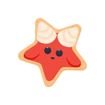 Biscuit cute satan halloween. Vector illustration on white Stock Illustration