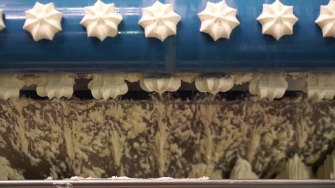 Biscuit depositing machine Stock Footage 69853014