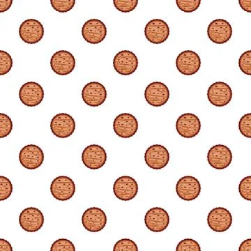 Biscuit with drop pattern seamless Stock Illustration