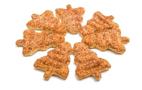 Biscuit fir tree with cinnamon Stock Photos