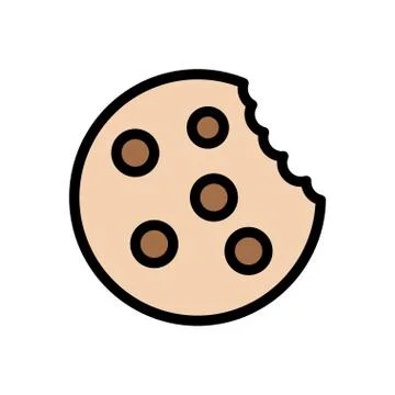 Biscuit flat color icon Illustrazione stock