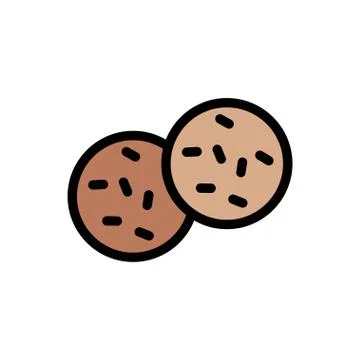 Biscuit flat color icon イラスト素材