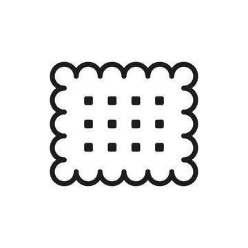 Biscuit food bakery icon vector basic design simple and modern Illustrazione stock