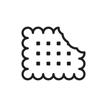 Biscuit food bakery icon vector basic design simple and modern 스톡 일러스트