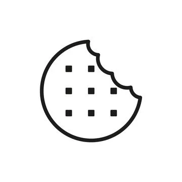 Biscuit food bakery icon vector basic design simple and modern Illustrazione stock