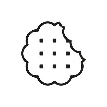 Biscuit food bakery icon vector basic design simple and modern Illustrazione stock