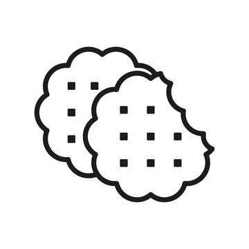 Biscuit food bakery icon vector basic design simple and modern 스톡 일러스트