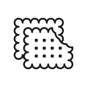 Biscuit food bakery icon vector basic design simple and modern 스톡 일러스트