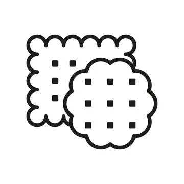 Biscuit food bakery icon vector basic design simple and modern Stock Illustration