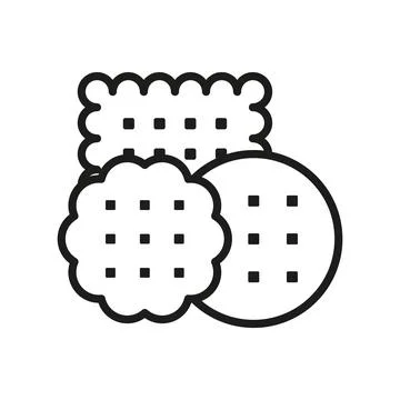 Biscuit food bakery icon vector basic design simple and modern Illustrazione stock
