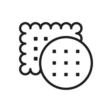 Biscuit food bakery icon vector basic design simple and modern Illustrazione stock