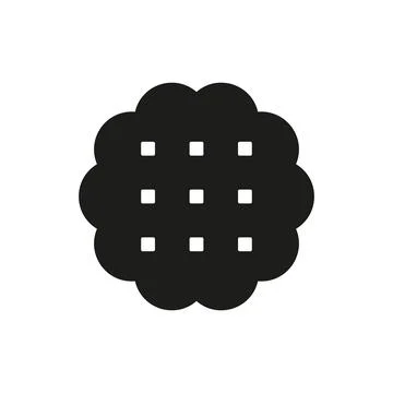 Biscuit food bakery icon vector basic design simple and modern Stock Illustration