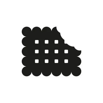 Biscuit food bakery icon vector basic design simple and modern Illustrazione stock