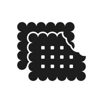Biscuit food bakery icon vector basic design simple and modern 스톡 일러스트