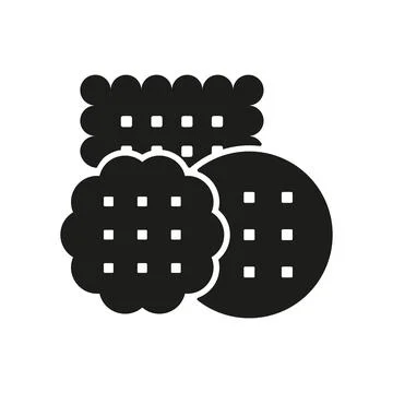 Biscuit food bakery icon vector basic design simple and modern Stock Illustration
