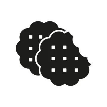 Biscuit food bakery icon vector basic design simple and modern Illustrazione stock