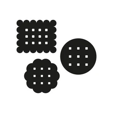 Biscuit food bakery icon vector basic design simple and modern Stock Illustration