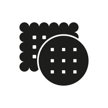 Biscuit food bakery icon vector basic design simple and modern 스톡 일러스트
